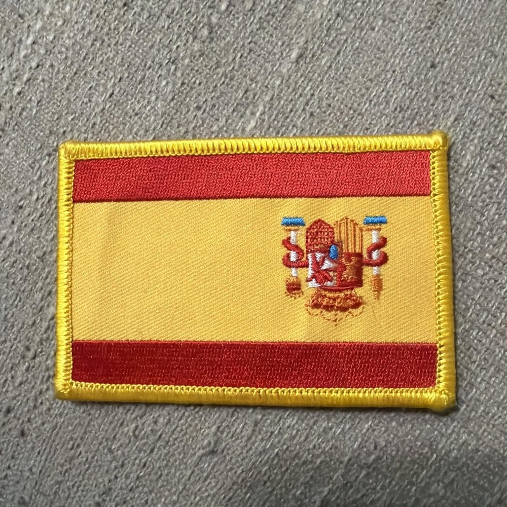 Spain National Flag Embroidered Patch Spanish Coat Of Arms Uniform Travel Badge